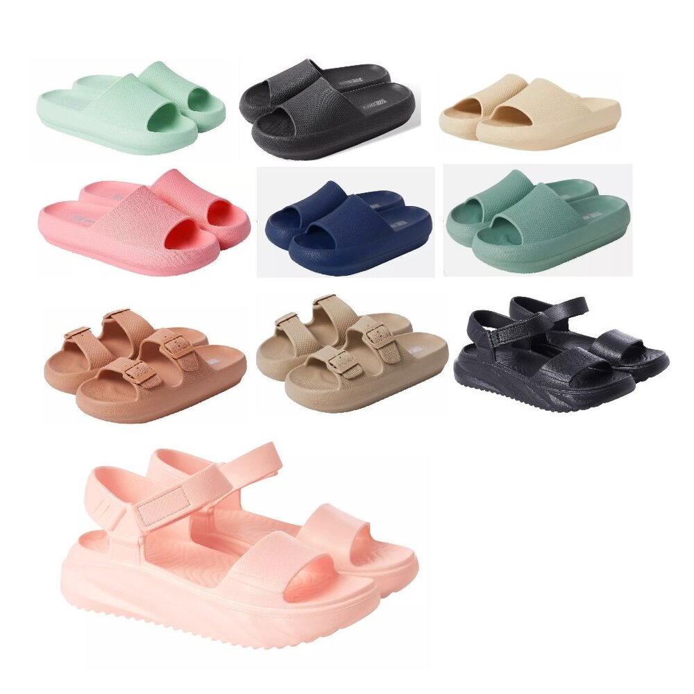 NWT 32 Degrees Unisex Slides Strap Sandal Buckle Multicolor Size S-XL $40 3SH001